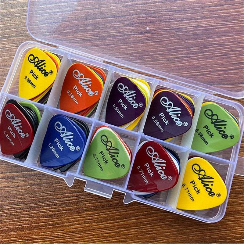 30-50 Guitar Picks ABS Resin Matte Smooth Wear-resistant with Shrapnel Box