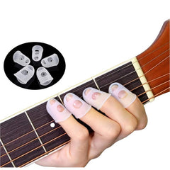 10pcs Guitar Silicone Fingertips Protector Finger Thumb Hoder Caps