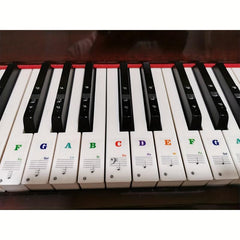 Piano Keyboard Stickers - 88 61 54 49 37 Keys - Large Letter Piano