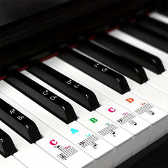 Piano Keyboard Stickers - 88 61 54 49 37 Keys - Large Letter Piano