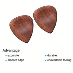Pear Blossom Wood Guitar Picks 2pcs Pack