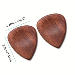 Pear Blossom Wood Guitar Picks 2pcs Pack