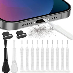 Charging Port Dust Plug Kit with Cleaning Brush for Max and Computer Keyboard