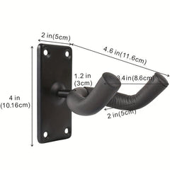 Guitar Wall Mount Hook Holder Racks With Pick Bag 4 Picks Bass Ukulele Bracket