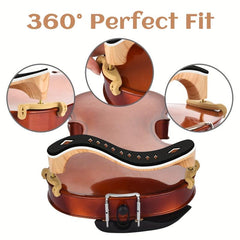 Adjustable Violin Shoulder Rest 4/4 & 3/4 - Soft Foam Pad Silicone