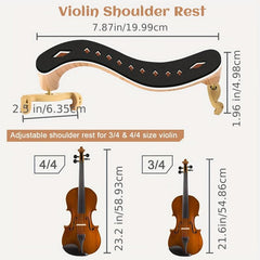 Adjustable Violin Shoulder Rest 4/4 & 3/4 - Soft Foam Pad Silicone