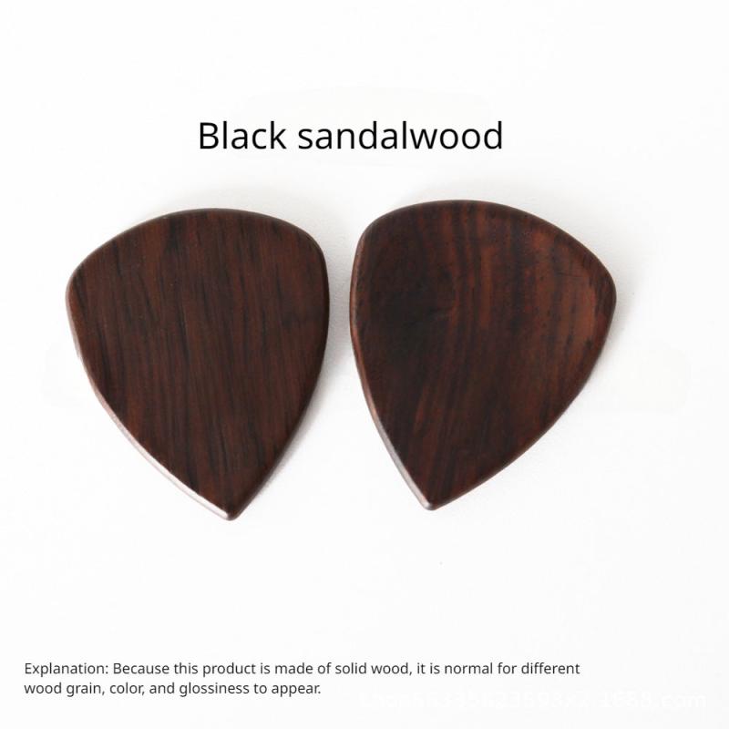 2pcs Wooden Guitar Picks - Red Sandalwood Walnut Olive Wood Rosewood Maple