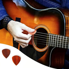 2pcs Wooden Guitar Picks - Red Sandalwood Walnut Olive Wood Rosewood Maple
