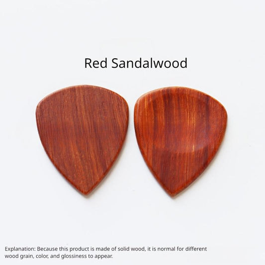 2pcs Wooden Guitar Picks - Red Sandalwood Walnut Olive Wood Rosewood Maple