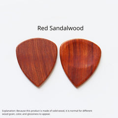 2pcs Wooden Guitar Picks - Red Sandalwood Walnut Olive Wood Rosewood Maple