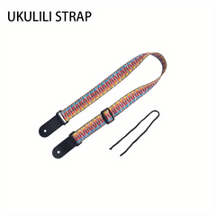 Colorful Ukulele Shoulder Strap Weaving Style Soft Leather Head Guitar