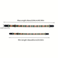 Colorful Ukulele Shoulder Strap Weaving Style Soft Leather Head Guitar