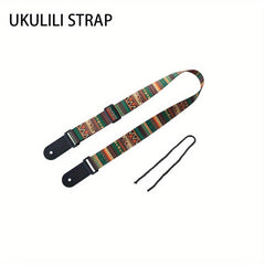 Colorful Ukulele Shoulder Strap Weaving Style Soft Leather Head Guitar