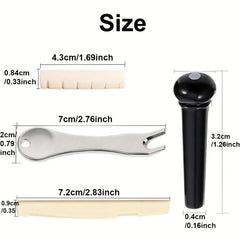12pcs Acoustic Guitar Bridge Pins & Puller Remover Set