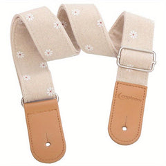 Ukulele Strap Cotton Linen Literary Fan Ukulele Shoulder Strap