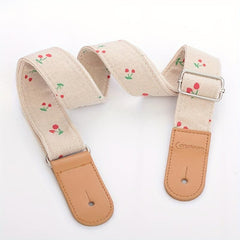 Ukulele Strap Cotton Linen Literary Fan Ukulele Shoulder Strap
