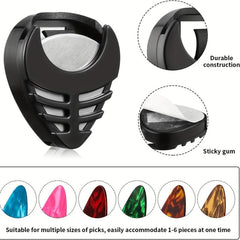 6 Pcs Guitar Pick Holder Stick on with Adhesive Back