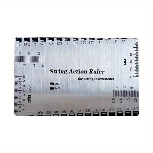 Guitar & Bass Action Ruler Stainless Steel String Gauge
