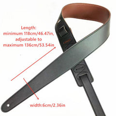 Double Sided Guitar Straps Brown Front & Back Guitar Straps