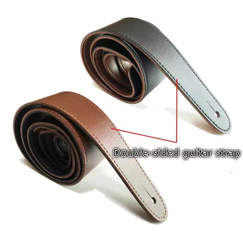 Double Sided Guitar Straps Brown Front & Back Guitar Straps