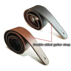 Double Sided Guitar Straps Brown Front & Back Guitar Straps