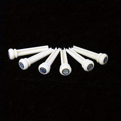 6pcs Copper Inlaid Cow Bone Rings with Green Shell & Guitar Strings