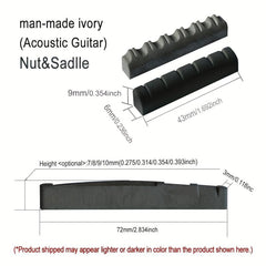 Ivory Guitar Nut&Sadlle Acoustic String Bridge Universal