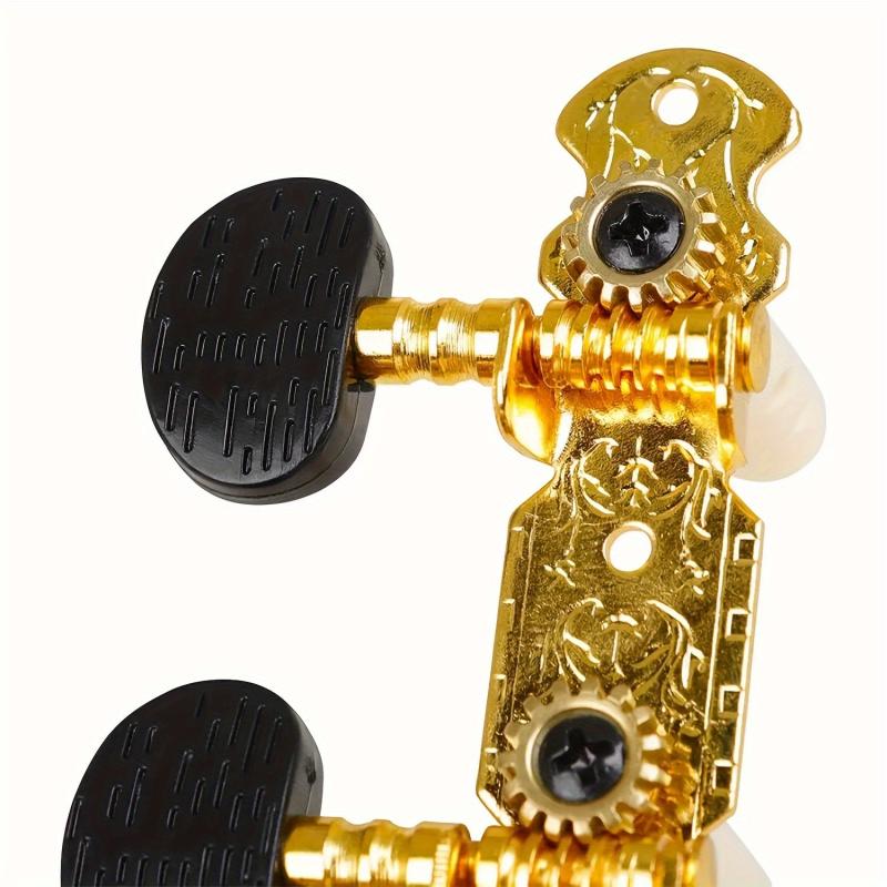 Golden Guitar String Button Fully Enclosed Folk Classical Ukulele