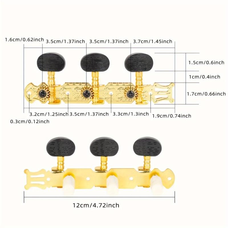 Golden Guitar String Button Fully Enclosed Folk Classical Ukulele
