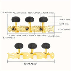 Golden Guitar String Button Fully Enclosed Folk Classical Ukulele