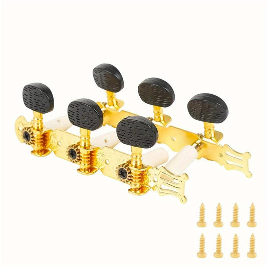 Golden Guitar String Button Fully Enclosed Folk Classical Ukulele