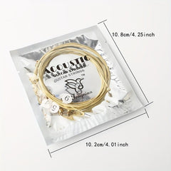 Acoustic Guitar Strings Steel Core Brass Wrap Bright Sound
