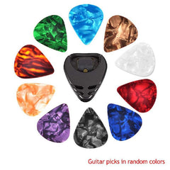 50pc Guitar Pick Set w/ Stick on Holder for Acoustic Electric Bass Ukulele