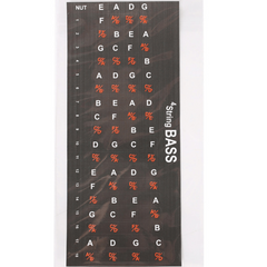 Bass Guitar Scale Sticker Set - Learn Notes, Chords, Scales Easily