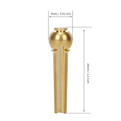6pcs Brass Guitar Bridge Pins Set with Puller for String Replacement