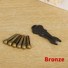 6pcs Guitar Bridge Pins String Pins Nail Remover Set