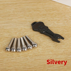 6pcs Guitar Bridge Pins String Pins Nail Remover Set