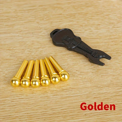 6pcs Guitar Bridge Pins String Pins Nail Remover Set