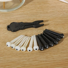 13pcs Guitar Bridge Pins Set with ABS Bass Pins & Puller