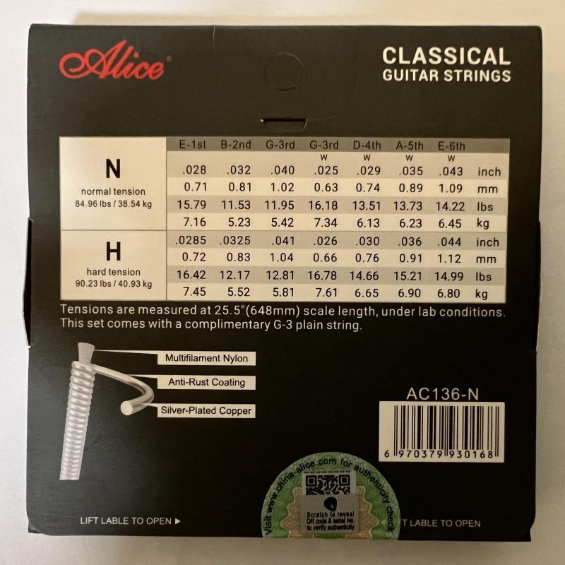 Nylon Classical Guitar String Strings A136 N