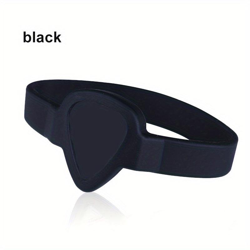 1pc Guitar Pick Sleeve Hand Ring Silicone Compact Pick Box