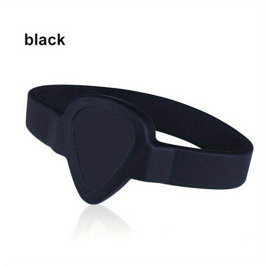 1pc Guitar Pick Sleeve Hand Ring Silicone Compact Pick Box
