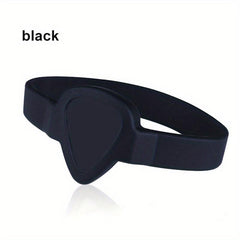1pc Guitar Pick Sleeve Hand Ring Silicone Compact Pick Box