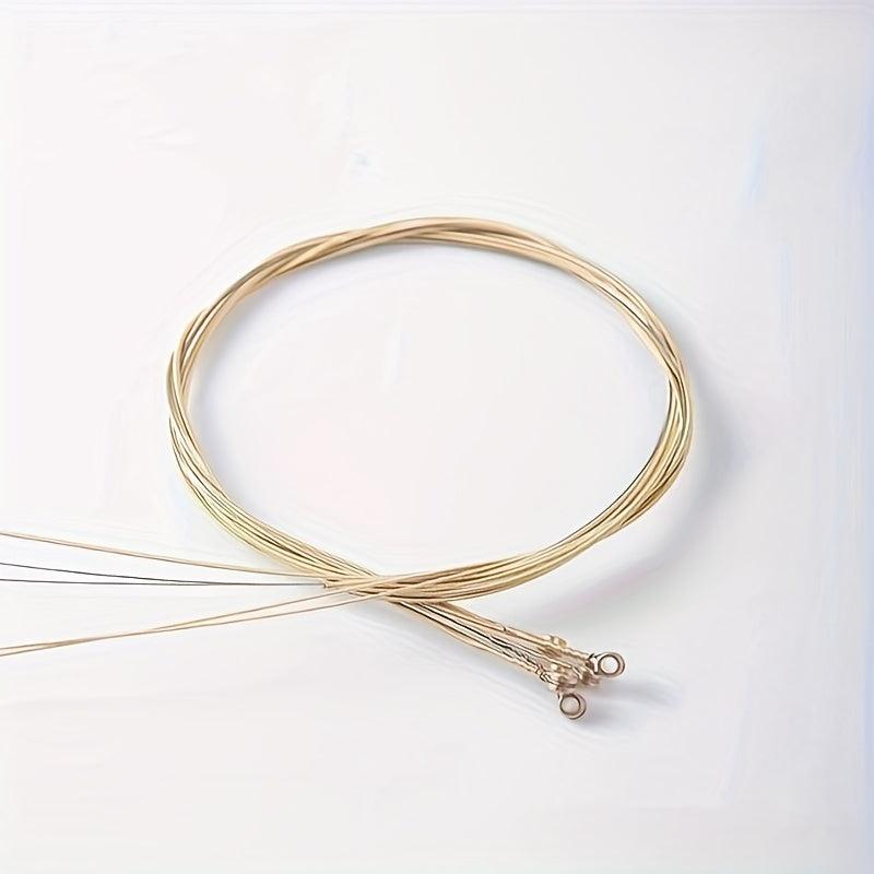 6-Piece Rust Resistant Brass and Red Copper Guitar Strings Set