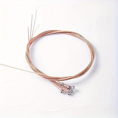 6-Piece Rust Resistant Brass and Red Copper Guitar Strings Set