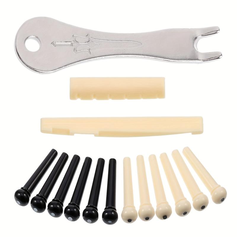 Folk Guitar Peg Remover String Pillow Set