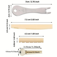 Folk Guitar Peg Remover String Pillow Set