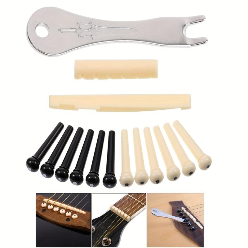 Folk Guitar Peg Remover String Pillow Set