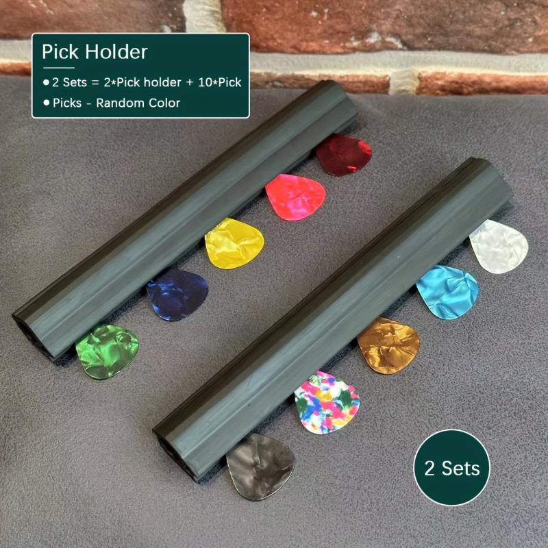 Pick Holder with 5 Picks for Microphone Stand or Music Stand