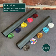 Pick Holder with 5 Picks for Microphone Stand or Music Stand